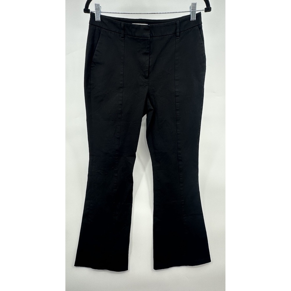 Boden Dress Pants Womens 12R Black Ponte Wide Leg Stretch Trousers Pockets